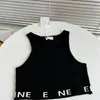 Dames designer tanktops gestreepte u-vormige gebreide gestreepte vesttanks camis luxe t-shirts mouwloze letters bedrukte vesten