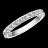 Anneaux Aew 14K Or blanc Or 1,8 mm Def Couleur CVD HPHT Lab Grown Diamond Eternity Mariage Band pour femmes Ring Ladies