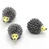 Flores decorativas 20/100/pcs Kwaii Little Hedgehog 3D Microlandschaft Animais Ornamento de resina para decorações de jardim de fadas para casa