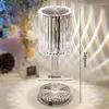 Night Lights Crystal Table Lamp Touch Remote Control Rechargeable Bedside Acrylic Home Decor Lighti Decoration