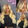 Rosabeauty HD Glueless 136 613 Body Wave Honey Blonde Lace Frontal Human Hair Wig Brazilian Color 134 Lace Front Wig for Women 240118