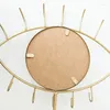 Jewelry Pouches Table Top Necklace Holder Stand With Eye Shaped Vanity Mirror Earrings