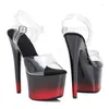Сандалии LAIJIANJINXIA, 17 см/7 дюймов, верхняя часть из ПВХ, модная пикантная экзотическая женская обувь на высоком каблуке и платформе для вечеринок, обувь для танцев на пилоне 011