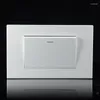 Smart Home Control 118mm High Quality Pure White Large Board 250V 16A 1 Gang / 2 Way Household Wall Power Switch PC Flame Retardant Panel