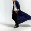 Marque hommes manteau Long Cardigan Baggy Cape décontracté manteau coton mélange pleine longueur vêtements amples S-3XL solide 240124