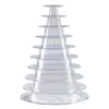 Pochettes à bijoux Sacs 10 niveaux Cupcake Holder Stand rond Macaron Tower Clear Cake Display Rack pour la fête d'anniversaire de mariage Decor257h