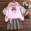 Girl Dresses Teenager Girls Autumn Winter 2024 Kids Sweater Princess Japan JK Plaid Hoodie Checked :sweatshirt 4 5 6 7 8 9 10 11 Year