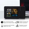 FanJu Digital Alarm Station LED Temperature Humidity Weather Forecast Snooze Table Clock With Time Projection Y200407244e