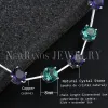 Torques Newranos Natural Crystal Stone Choker Necklace Multicolor Stone Necklace Statement Jewelry for Women Fashion Jewelry NFX0012004