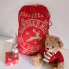 Decorazioni natalizie Sacchi di Babbo Natale Regali personalizzati per bambini Giocattoli Borsa con coulisse Borse grandi per bastoncini di zucchero Confezione per feste 38 stili