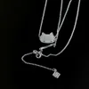 Designer Kendras Scotts smycken ELISA Original mode Geometrisk oval kattörörfärgad grå kristalltandhalsband krage kedja