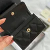 Klassisk äkta läder HASP -korthållare Designer Bag Luxury Brand Partikel Prägling Plånbok Fashion Purse med Box Unisex Golden Hardware Clutch Cowhide Plånbok