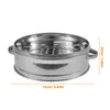 Double Boilers Stackable Steamer Insert Pans Stainless Steel Tray Pressure Cooker Pan Soup Saucepot Boiler With Lids For Air