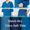 Altro Abbigliamento Uniformi infermieristiche sportive ad asciugatura rapida Set per scrub medico Elasticizzato per prestazioni - Top e pantaloni Uniforme da scrub per medico e infermiera S03-01