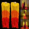 Vêtements de scène Danse du ventre LED Accessoires de ventilateur brillant Mode Fans de soie Femmes Lumière Danse Performance Accessoires Costumes