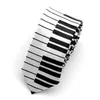 Kowądy Slim Black White Piano Men Casual Music Tie krawat krawat