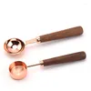 Measuring Tools Practical Baking Spice Spoons Walnut Wooden Spoon Scoop Coffee Beans Bar Kitchen Home Tool Cup