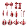 Party Decoration 14PCS Christmas Lollipop Candy Cane Pendant Xmas Tree Hanging Ball Ornaments Decorations Home 2024 Year Gift