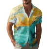 Herren-Freizeithemden, Herren-Hawaii-Hemd, lustig, bunt, kurzärmelig, mit Knöpfen, tropischer Urlaub, Strand, bedruckt, Camisa Hawaiana