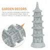 Tuindecoraties 3 stuks Simulatie Landschap Meubileringsartikelen Lantaarn DIY Bonsai Paviljoen Standbeeld Model Mini Decor Zandsteen Ornament