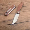 Promotion G3501 Pocket Folding Knife D2 Satin Tanto Point Blade CNC Brown G10 & Stainless Steel Sheet Handle Ball Bearing Outdoor EDC Folding Knife