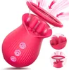 Tunga slickande klitoris rosvibrator 10 wiggling vibrerande klitoris bröstvårta massager kvinnlig stimulering vuxen sexleksaker för kvinnor 240226