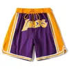 Just Don Lakers and Trendy Brand American Summer Sports Mens Basketball Beach Mesh Shorts