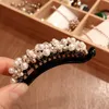 Internet Celebrity Instagram hårklämmor Kvinnor Pearl Straight Line Hair Clip Bangs Clips Girls Fashion Head Jewelry