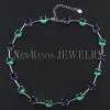 Torques Newranos Natural Crystal Stone Choker Necklace Multicolor Stone Necklace Statement Jewelry for Women Fashion Jewelry NFX0012004