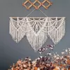 Grande macrame tapeçaria de suspensão de parede artesanal 80*140cm algodão tapeçaria para decoração de casa sala de estar quarto fundo decoração 240125