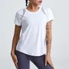 Loose Yoga Clothes Tops Short-Sleeved Running Quick-Drying Clothes T-Shirts Short Sports Hollow Fitness Clothes Womens Blouses 240119