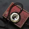 Pendants Natural Gold Obsidian Pendant Jewelry For Women Men Round Dout Peace Crystal Stone 2530mm Beads Rope Chains AAAAA