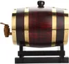3L Thuis Whiskey Vat Decanter Hout Vintage Eiken Bier Brouwen Gereedschap Tap Dispenser voor Rum Pot Whisky Wijn Bar y240119
