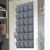 Storage Boxes 24 Pockets Over The Door Hanging Shelf Rack With 4 Hooks Shoe Bag For Closet Bedroom Bathroom Kids Women Men