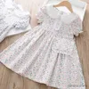 Girl's Dresses Summer Girls Floral Princess Dress + Bag Little Girl Toddler Cute Doll Collar Dress Childrens Casual Birthday Party Clothing