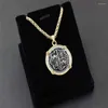 Pendant Necklaces Pirate Spanish Treasure Coin Chain 2023 Necklace236E