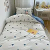 Student Dormitory Three-Piece Set Love Printed Quilt Cover Household Bed Sheet Set Skin-Friendly Soft Suitable for Sleeping Nake 240127