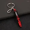 Chaveiros Coilover Keychain Ajustável Primavera Carro Tuning Parte Absorvente Chaveiro Liga Interior Suspensão