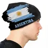 Berets flaga argentyny czapki czapki unisex zima ciepła dzianina kapelusz mężczyzna kobiety dorosłe argentyńskie dumne czapki z czapką na zewnątrz