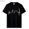 Męskie koszulki bawełniane t-shirt zabawne t-shirty bicie serca mężczyzn harajuku koszulka hip hop tee topy harajuku streetwear fitness 240130