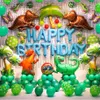 Dinosaur Jungle Party Supplies dinosaur Balloons for Boy Birthday Decoration Kids Jurassic Dino Wild One Decor Y201006248f