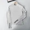 Maglioni da donna 4 colori Donna Mezzo colletto lavorato a maglia Top a maniche lunghe Slim Semplice All-Match Lady Comodo maglione Pullover 2024