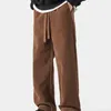 Pantaloni da uomo invernali vestibilità ampia gamba dritta versione coreana oversize trendy casual