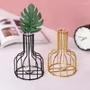 Vases Golden Hydroponics Vase Decoration Living Room Table Desktop Dried Flowers Flower Arrangement Green Hydroponic