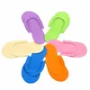 Whole- 100pcs Lot Djeżdżalnia pantofla Eva Salon Salon Spa Slipper Do jednorazowy Pedicure Pedicure Thong Knot Piękno S252F