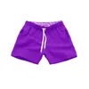 Herenshorts Strandkleding Effen Kleur Driedelig Los Zwemmen Fitness Mode Eenvoudig Casual Groot Gepersonaliseerd