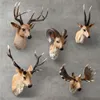 MGT American Realistic Deer Head Wall Hanging Animal Head Harts Pendant Home Decoration Store Wall Hanging Gift T2007032524