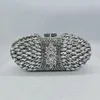 Guld/silver/lila strass kvällsväska för kvinnor diamant bröllopsfest kopplingar brudkristallformella handväskor stenförföljningar 240125