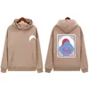 Rhude Hoodies Herenhoodies 24ss designer sweatshirts Trui Rhude slogan zonsondergangpatroon Amerikaans trendy merk hoodie casual loszittende herenjas