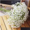 Flores decorativas grinaldas home artes e artesanato buquê de artificial de alta qualidade em todo o babysbreath emators plantas grinaldas1821 d dhhvt